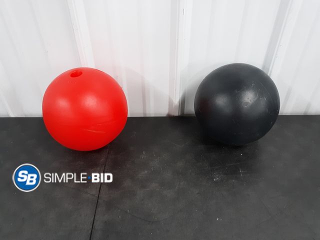 Lot 58-67020 - Jumbo Bowling Set Complete with 10 Pins and 2 Bowling Balls - Used