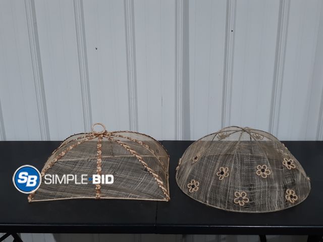 Lot 58-35041 - Lot of (2) Picnic Food Covers/Screens - Need some repair