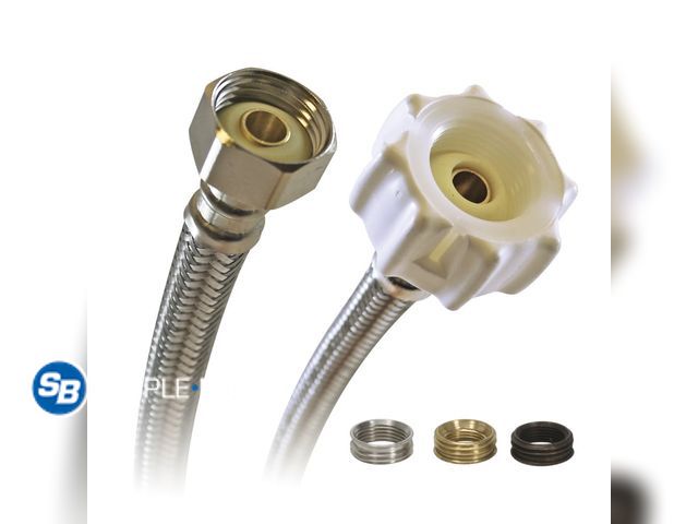 Lot 58-58712 - New Fluidmaster 4T20UCSRP4 Universal Click Seal 20" Stainless Steel Toilet Connector