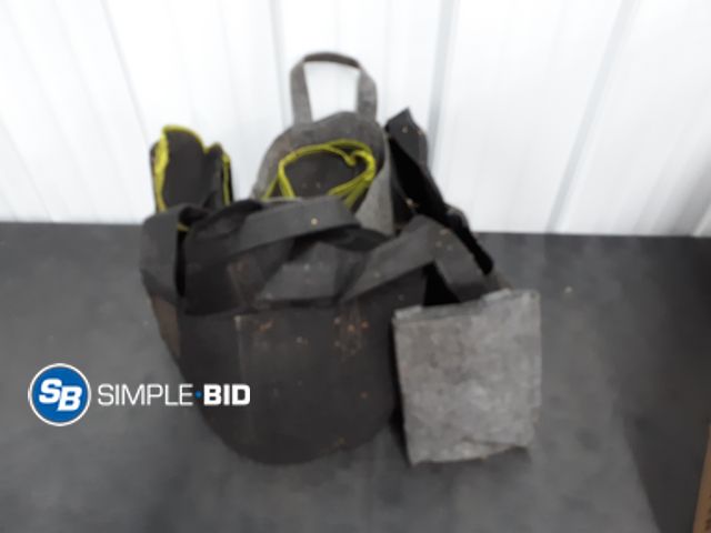 Lot 58-73793 - Lot of approx. (30) Garden Baskets for Plants (fabric - Black and Grey) - used but in good condition