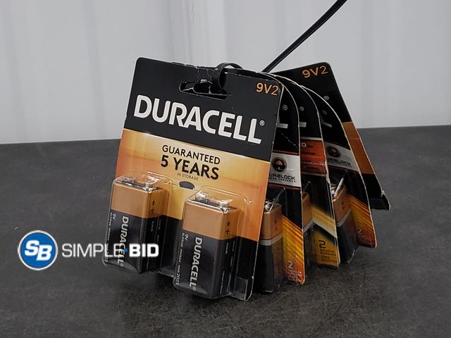 Lot 58-50419 - BATTERIES! Lot of (5) Duracell 9V2 batteries - 2 in each package - unopened
