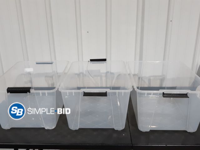 Lot 58-29148 - Lot of (3) Storage Totes with No Lids