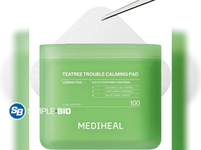 Lot 58-68502 - New MEDIHEAL Toner Pads 100 Count - Teatree Trouble Calming - Contains Purity 99% Teatree (4-Terpine...