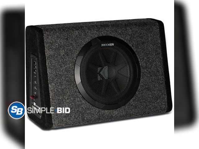 Lot 58-34592 - New  Kicker PT250 10" Subwoofer with Built-in 100W Amplifier