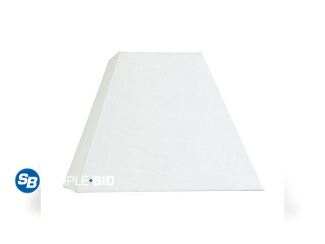 Lot 58-21598 - Lot of (2) New  Better Homes &amp; Gardens White Tapered Square Polyester Lamp Shade, 14"L x 6.5"W x...