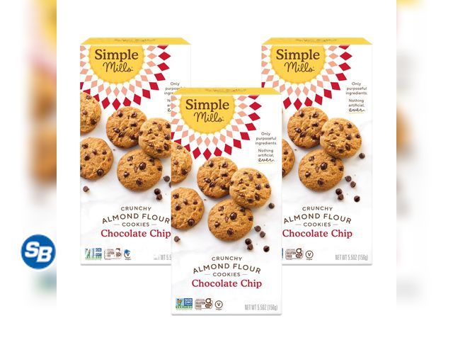 Lot 58-71871 - Lot of (3) Simple Mills Almond Flour Chocolate Chip Cookies, Gluten Free and Delicious Crunchy Cooki...