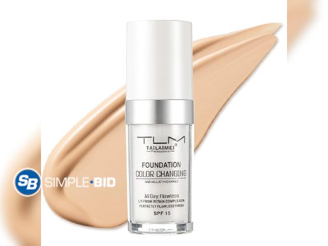 Lot 58-38876 - New TLM Foundation Color Changing,TLM Colour Changing Liquid Foundation Hides Wrinkles &amp; Lines,B...