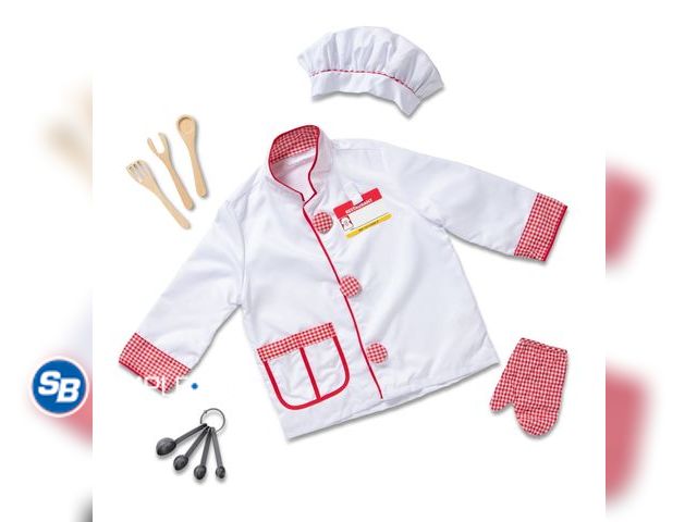 Lot 58-58145 - New Melissa &amp; Doug Chef Role Play Costume Dress -Up Set with Realistic Accessories