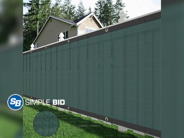 Lot 58-28554 - AYOHA 8' x 50' Privacy Fence Screen Fabric Mesh Shade Net Cover, Heavy Duty 160 GSM Privacy Barrier ...