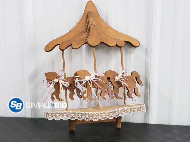 Lot 58-41113 - Decorative Wood Horse Display