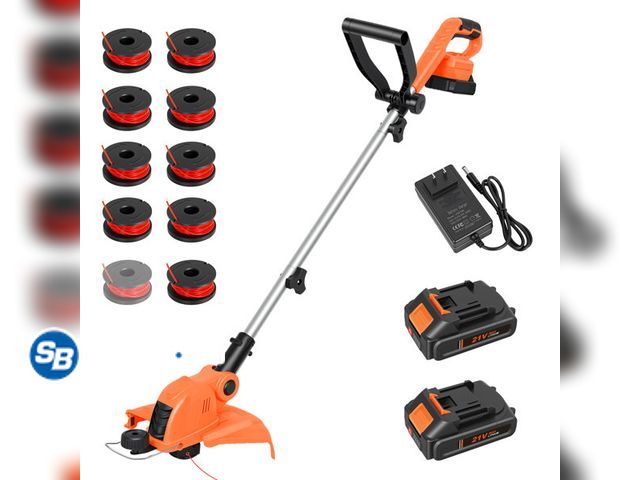 Lot 58-75920 - 20V 12 Inch Cordless String Trimmer with 2 x 2.0Ah Battery and Charger, Electric Grass Trimmer Edger...