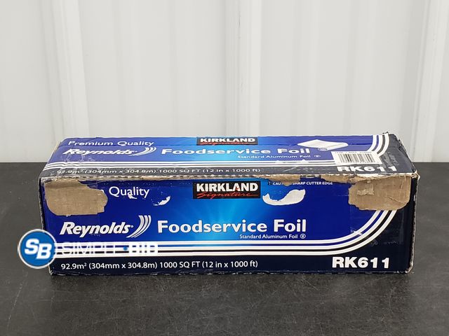 Lot 58-41500 - Kirkland Reynolds Food Service Foil RK611 1000 sq ft - unused