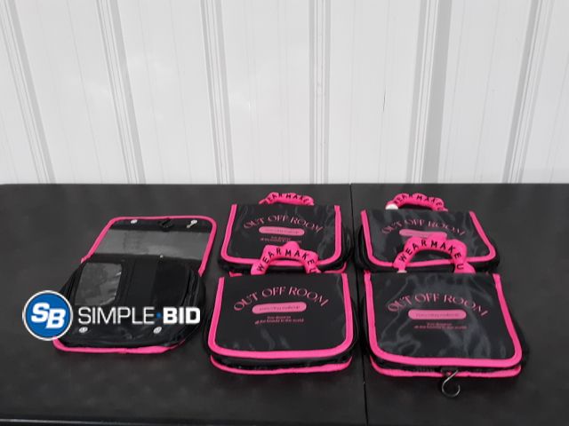 Lot 58-33099 - Lot of (5) New  Travel makeup bag, large capacity women's makeup bag portable waterproof makeup stor...