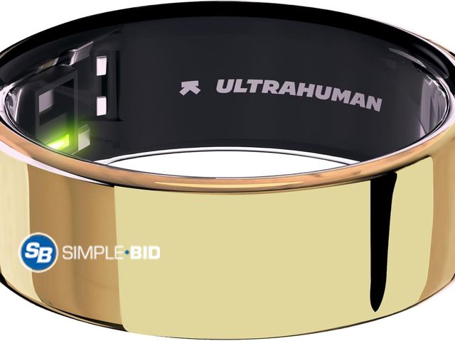 Lot 58-28176 - New Ultrahuman Ring AIR Size 8 - World’s Lightest Sleep-Tracking Wearable - Bionic Gold