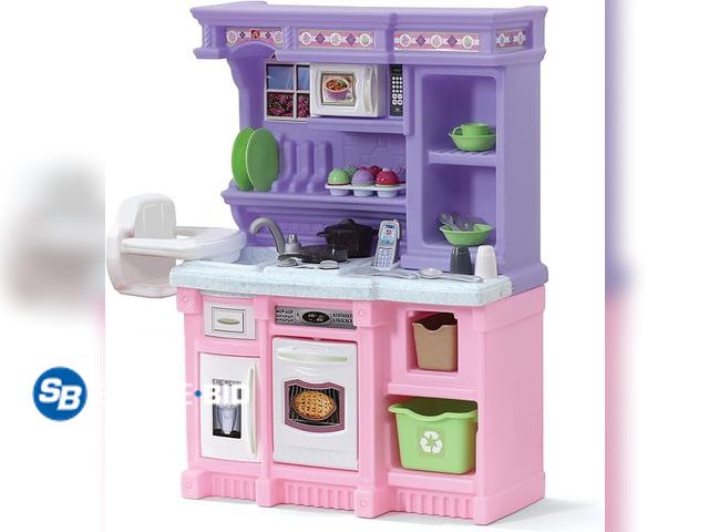 Lot 58-32380 - Step2 Little Baker's Kids Kitchen Playset, Indoor/Outdoor Kitchenette, Interactive Play with Lights ...