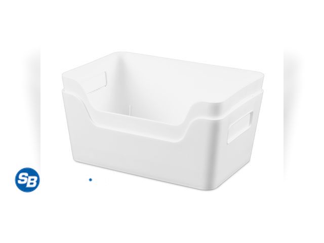 Lot 58-36277 - New Mainstays 2-Pack Small Easy Access Bins Plastic, White