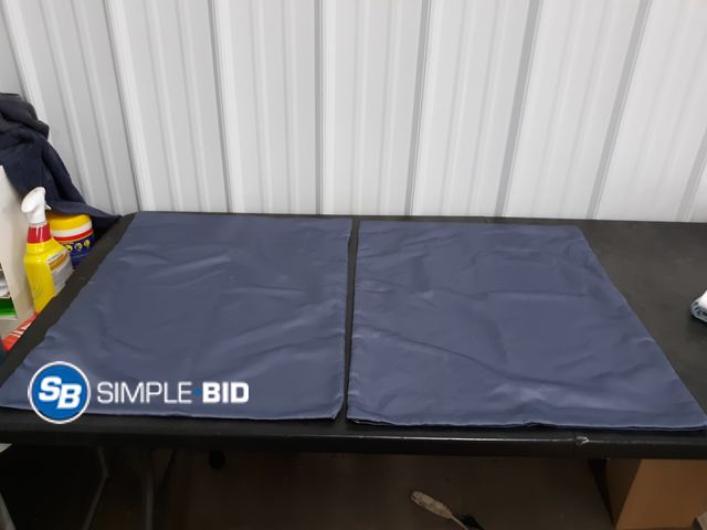 Lot 58-67994 - Lot of (2) Dish Towels and (2) Blue Silk Pillowcase Covers - Appears Unused