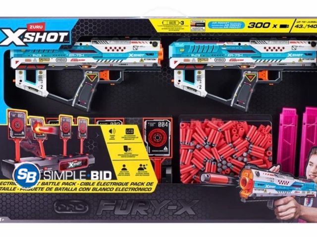 Lot 58-50496 - New Zuru X-Shot Pro Fury-X Battle Blaster, 2-pack
