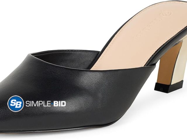 Lot 58-39340 - New WOMEN'S The Drop -  Skylar Black/Gold High Heels - Size 7.5