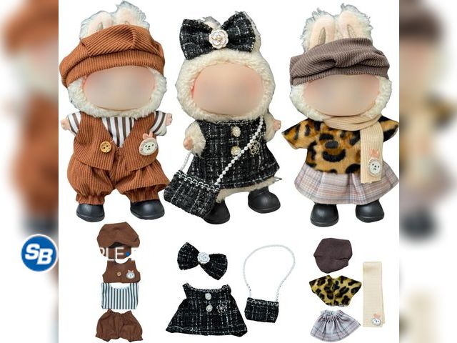 Lot 58-50899 - New 12 sets l Clothes for 15 cm &amp; 17 cm Dolls – Fits Sitting or Standing Figures – Outfits Only