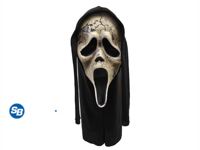 Lot 58-80619 - Aged Ghost Face Halloween Mask for Adults, by Fun World - appears unused
