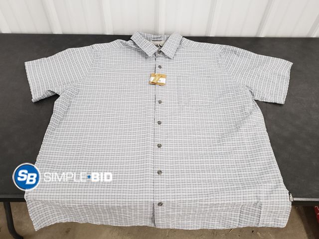 Lot 58-74512 - Eddie Bauer Short Sleeve Button Down Shirt - Size TXXXL - New with Tags