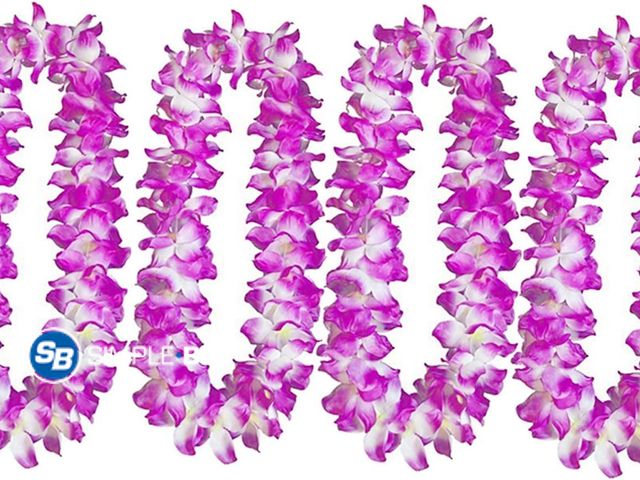 Lot 58-53532 - New Hawaiian Hula Leis Dance Wreath Garland Artificial Flowers Fabric Neck Loop for Luau Party Costu...