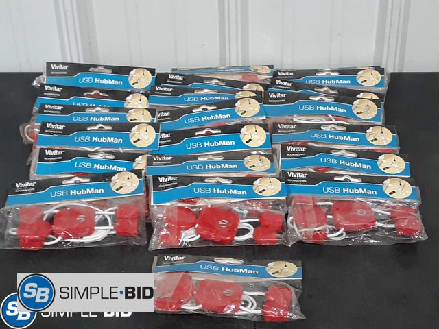 Lot 58-25329 - Lot of (22) New Vivitar USB HubMan