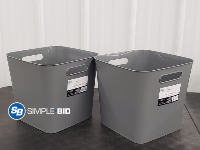 Lot 58-50457 - Lot of (2) New Mainstays Storage Bins