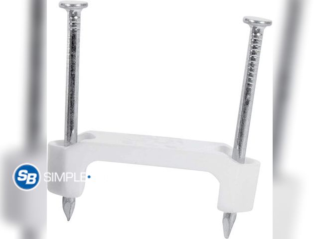 Lot 58-68903 - New Gardner Bender PS-225J Plastic Staple, ½ Inch., Secures Romex, UF &amp; (NM) Non-Metalic Cable, ...