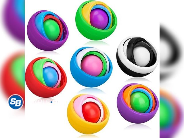 Lot 58-26281 - Lot of (9) New Fidget Gyroscope Set, Fidget Gyro Toys, Infinite Flip Toy Decompression Fingertip Gyr...