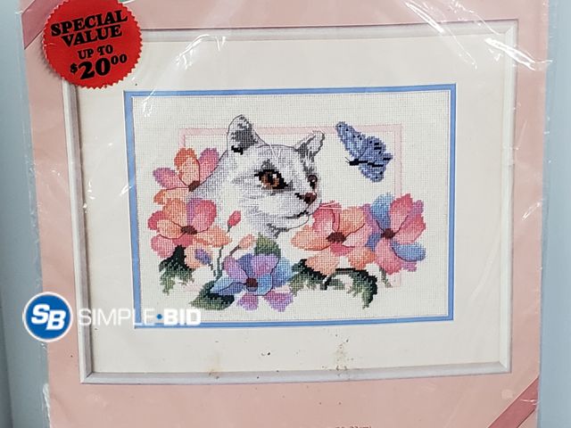 Lot 58-58410 - Garden Feline Coutercross Stitch Kit