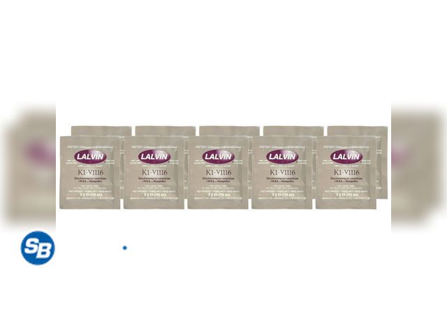Lot 58-73248 - Lot of (5) packs of KIV-1116 Lalvin Yeast for Winemaking - unopened