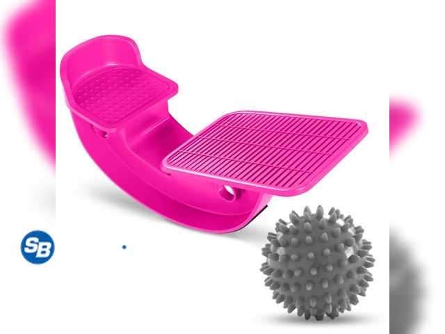 Lot 58-59701 - New ProHeal Foot Rocker Calf Stretcher - Pink w/Gray Ball - Size 1 - Plantar Fasciitis, Achilles Ten...