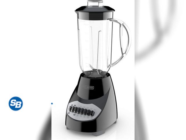 Lot 58-33031 - BLACK+DECKER 10-Speed Countertop Blender, BL2010BP, 6-Cup Plastic Jar, Dishwasher-Safe, Stainless St...