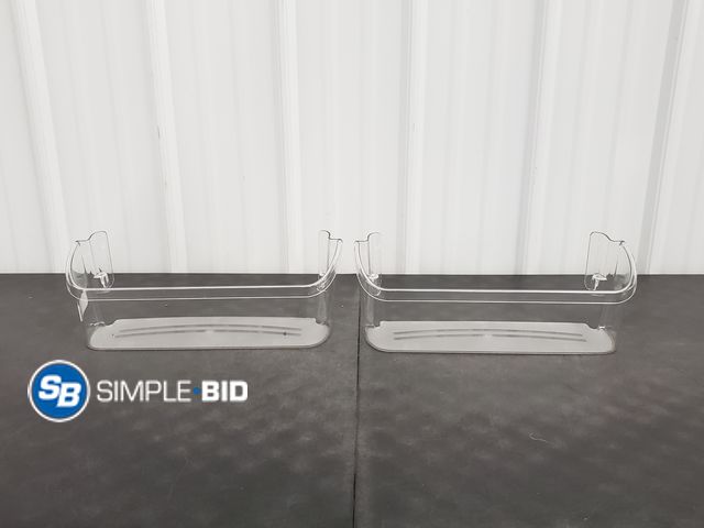 Lot 58-74885 - Lot of (2) Refrigerator Replacement Shelves (fits most fridges)