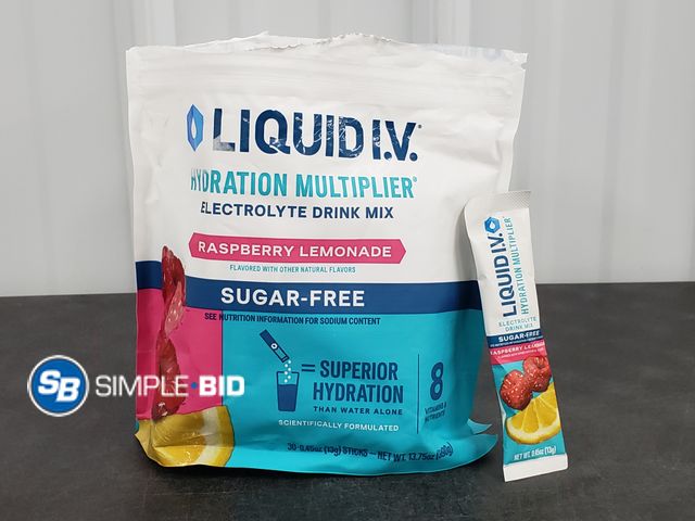 Lot 58-29809 - Liquid I.v. Hydration Multiplier RASPBERRY LEMONADE - 29 packs - unopened