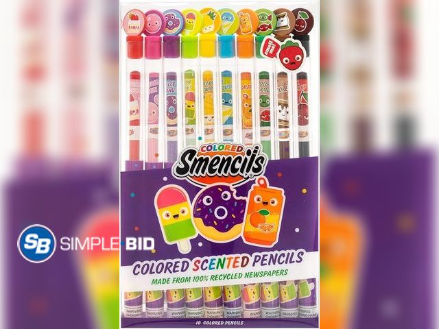 Lot 58-21940 - New Colored Smencils - Patented Gourmet Scented Colored Pencils made from Recycled Newspapers, 10 Co...