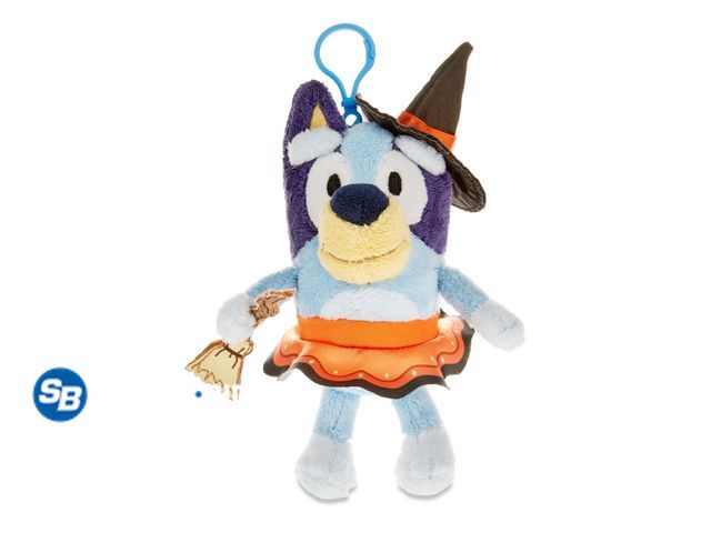 Lot 58-60581 - New Bluey Witch Plush Halloween Backpack Clip, 6.5" x 3", by Dan Dee