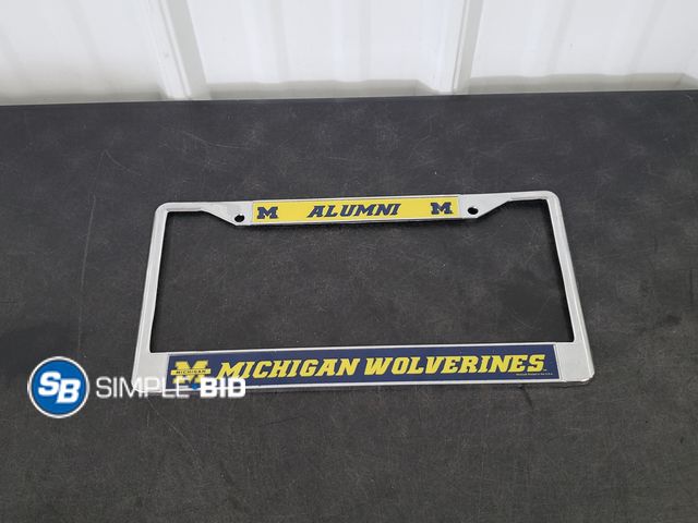Lot 58-63301 - University of Michigan Metal License Plate Frame