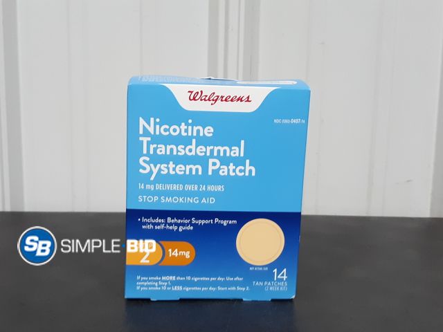 Lot 58-28358 - Walgreens Nicotine Transdermal System Patch - Step 2 14 mg. - Opened Package 11 Individual Packets