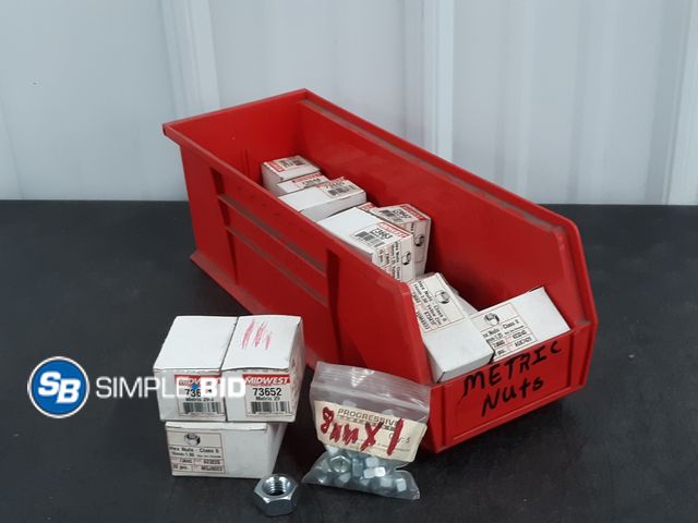 Lot 58-38107 - Plastic Organizer with Various Metric Nuts