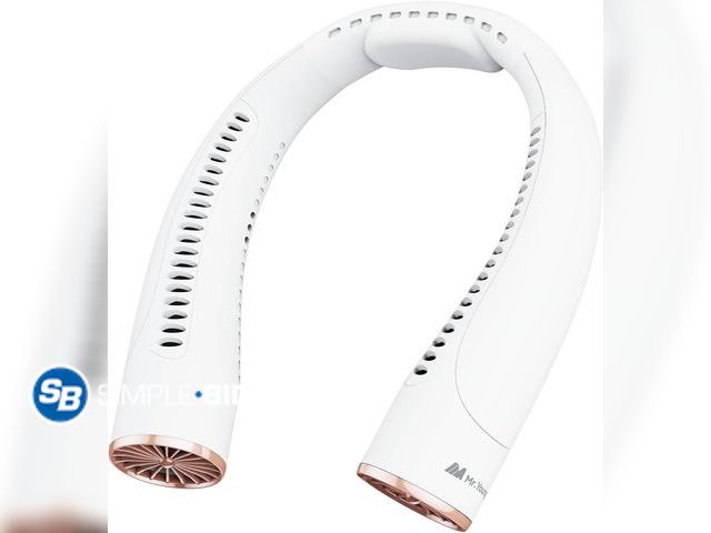 Lot 58-39948 - New Mr. Young Portable Neck Fan - Ultra-Quiet, 4-Speed Adjustable, Dual Air Outlets, Turbo Design, U...