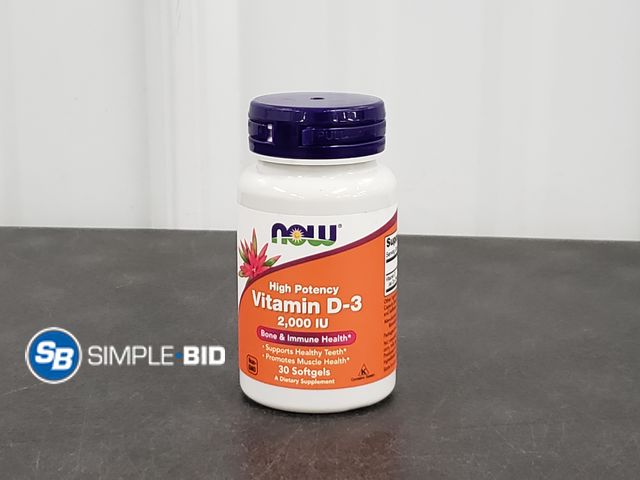 Lot 58-53672 - Now High Potency Vitamin D-3 - 2000IU 30 Tablets