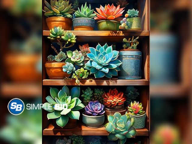 Lot 58-31577 - New Meothan 5D Flowers Diamond Painting Kits for Adults DIY Plant Succulents Diamond Art Kits for Ad...