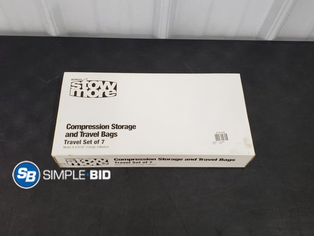 Lot 58-72053 - Bongo Stow More - Compression Storage and Travel Bags - Travel Set of (7)