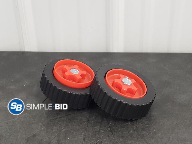 Lot 58-77923 - Lot of (2) Light Duty Plastic Cart Wheels