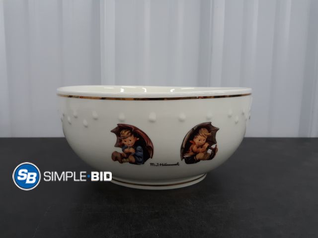 Lot 58-56185 - M.J. Hummel Hostess Collection Bowl -Umbrella Girl" and Umbrella Boy" - Used