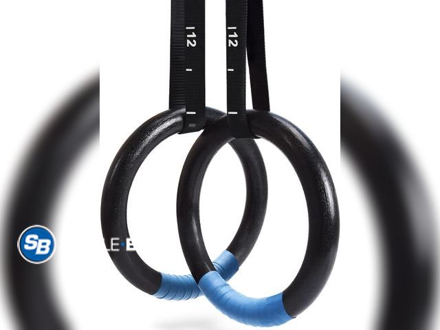 Lot 58-77513 - New Gymnastic Rings 1100lbs Capacity with 14.76ft Adjustable Buckle Straps Pull Up Exercise Rings No...