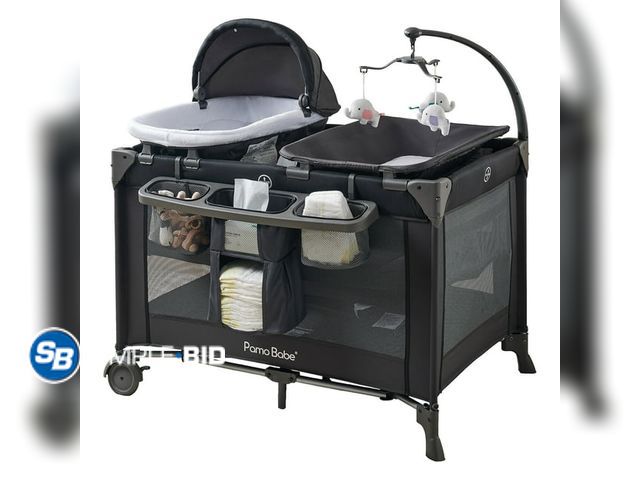 Lot 58-26641 - New Pamo Babe Unisex Nursery Center Baby Playard with Bassinet &amp; Changing Table, Newborn